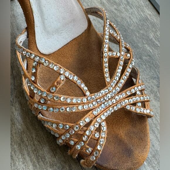 Anna Kern Professional Latin Dance Shoes - Nude Satin Size 6 US/ UK 3.5 - Picture 5 of 15